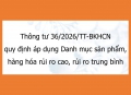 Thông tư 36/2026/TT-BKHCN quy định áp dụng Danh mục sản phẩm, hàng hóa rủi ro cao, rủi ro trung bình