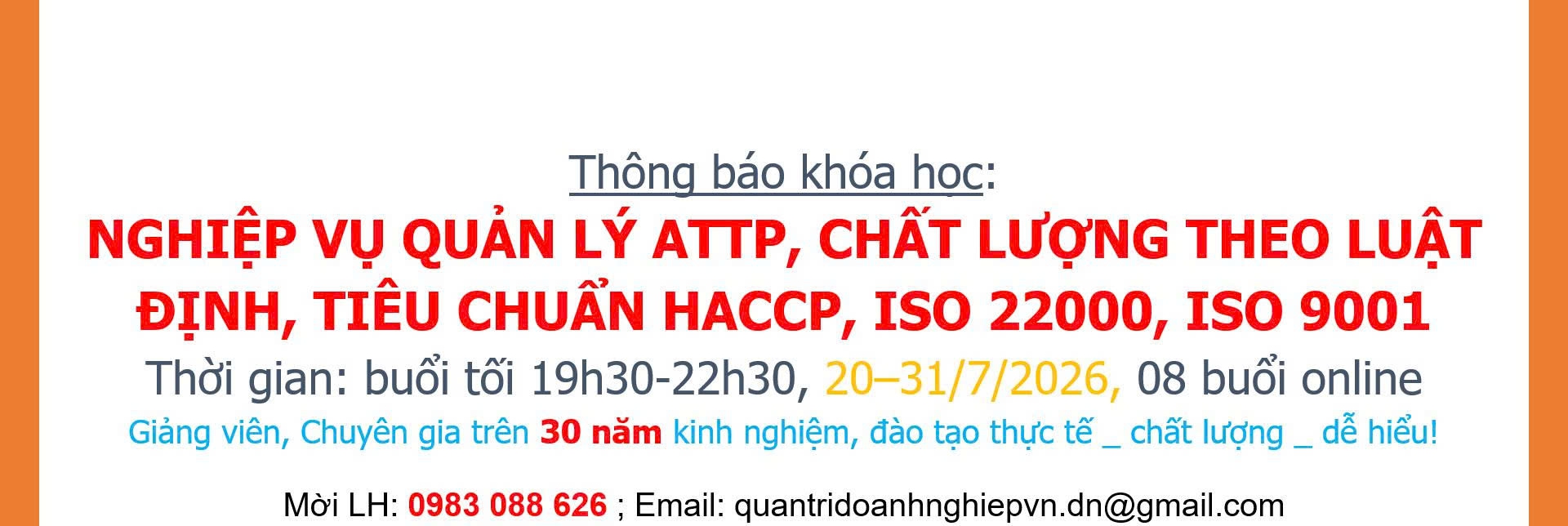 KHÓA HỌC